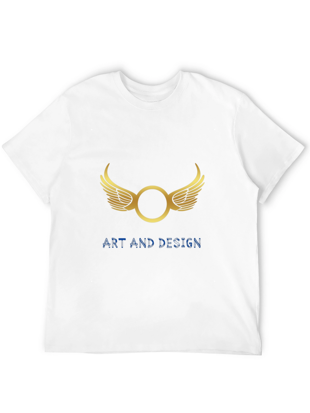 Mens Black Graphic Tee - Wings Art Design