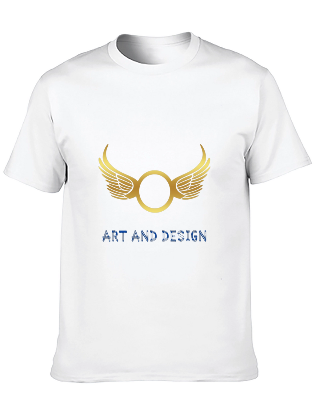 Mens Black Graphic Tee - Wings Art Design
