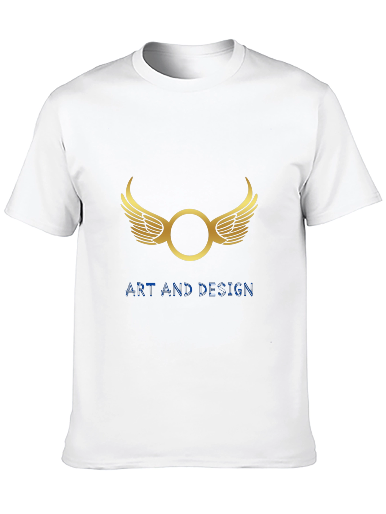 Mens Black Graphic Tee - Wings Art Design
