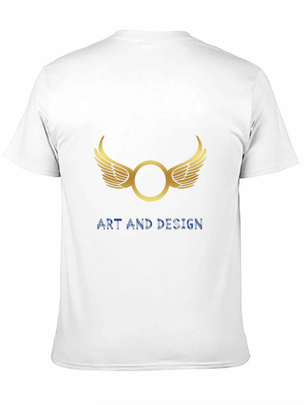 Mens Black Graphic Tee - Wings Art Design