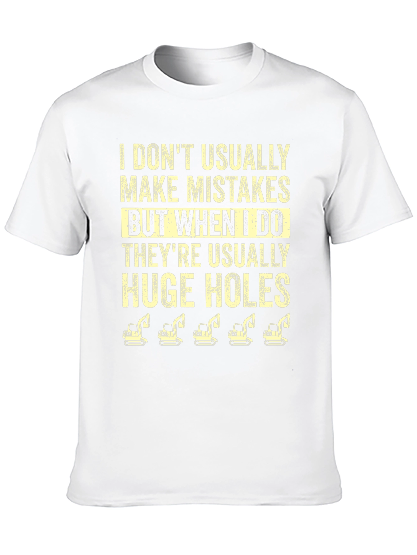 Funny Huge Holes Excavator Graphic T-Shirt