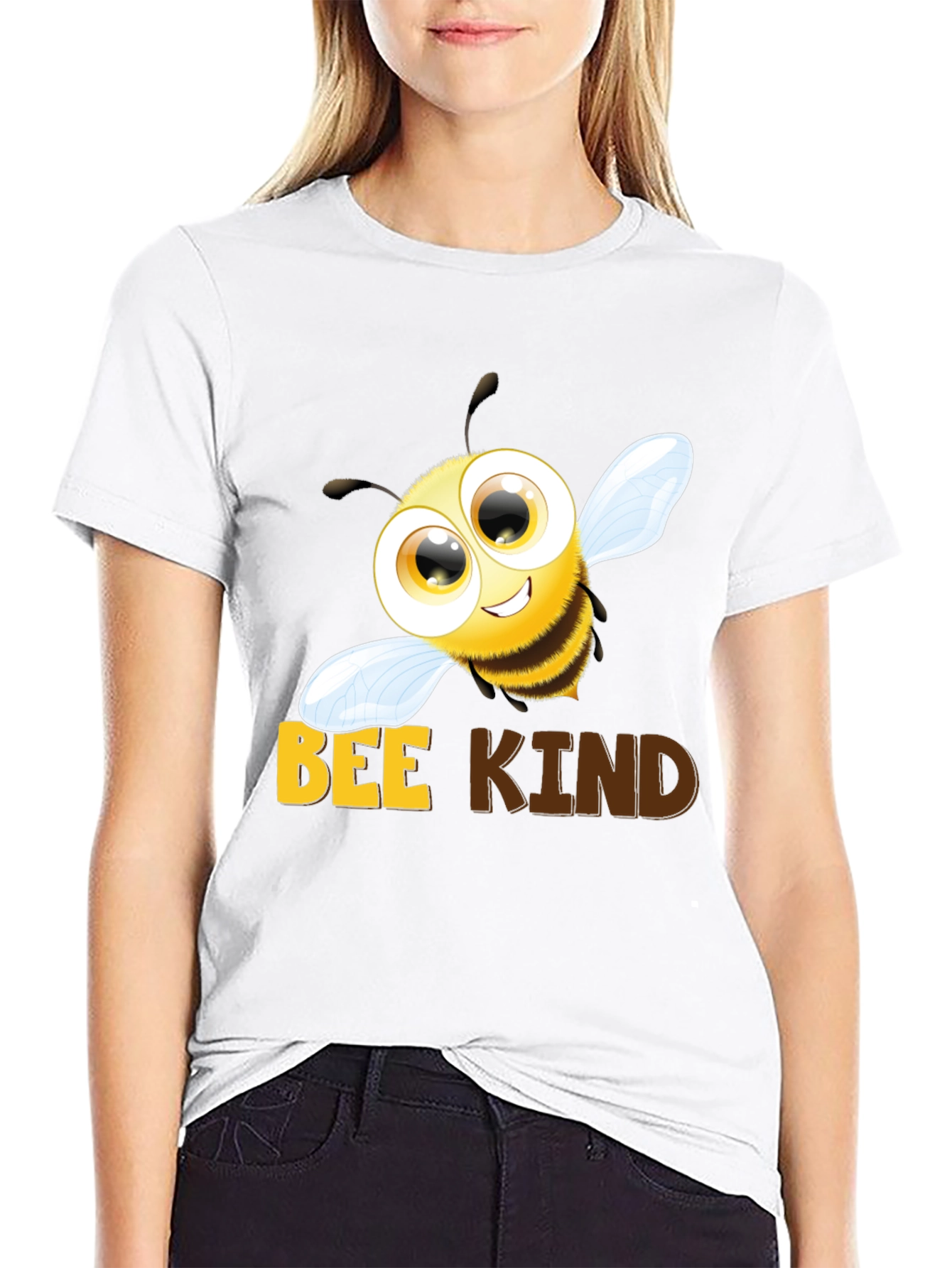 Bee Kind T-Shirt - Black Cotton Blend