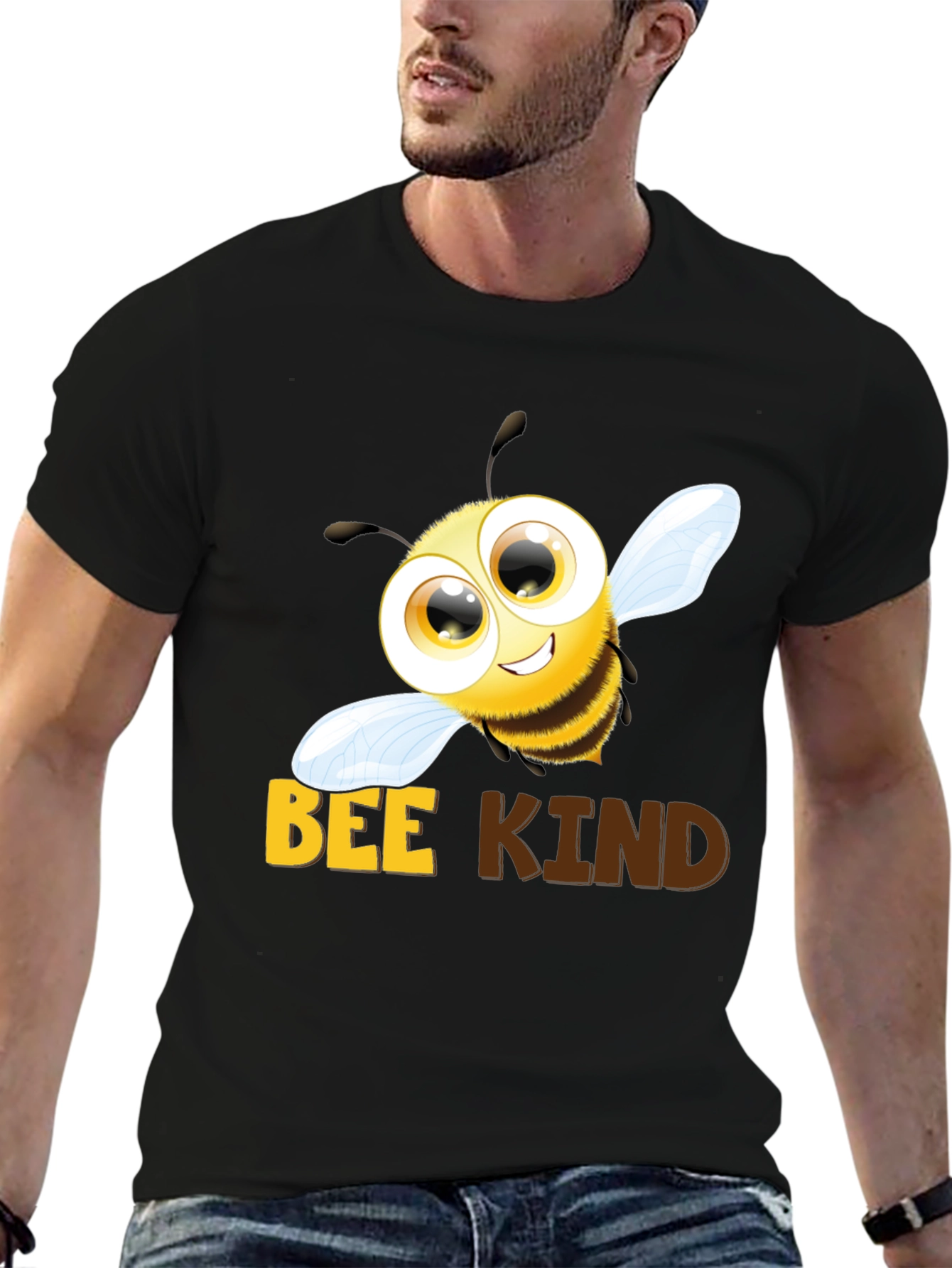 Bee Kind T-Shirt - Black Cotton Blend