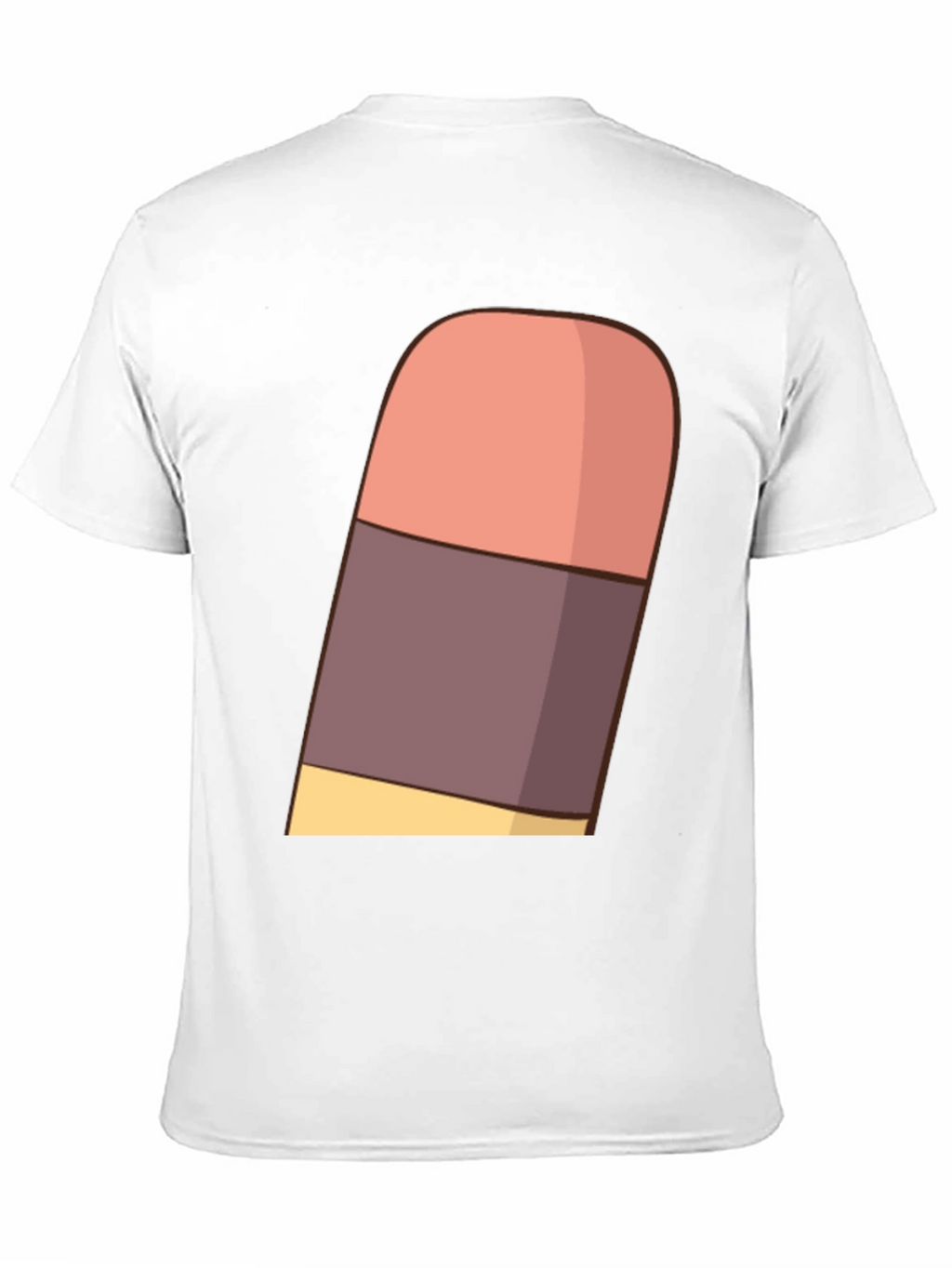 Cartoon Eraser Graphic T-Shirt - Black Cotton Blend