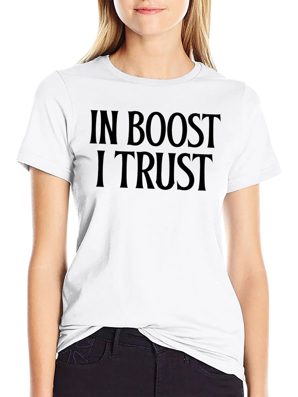 In Boost I Trust Black Graphic Tee