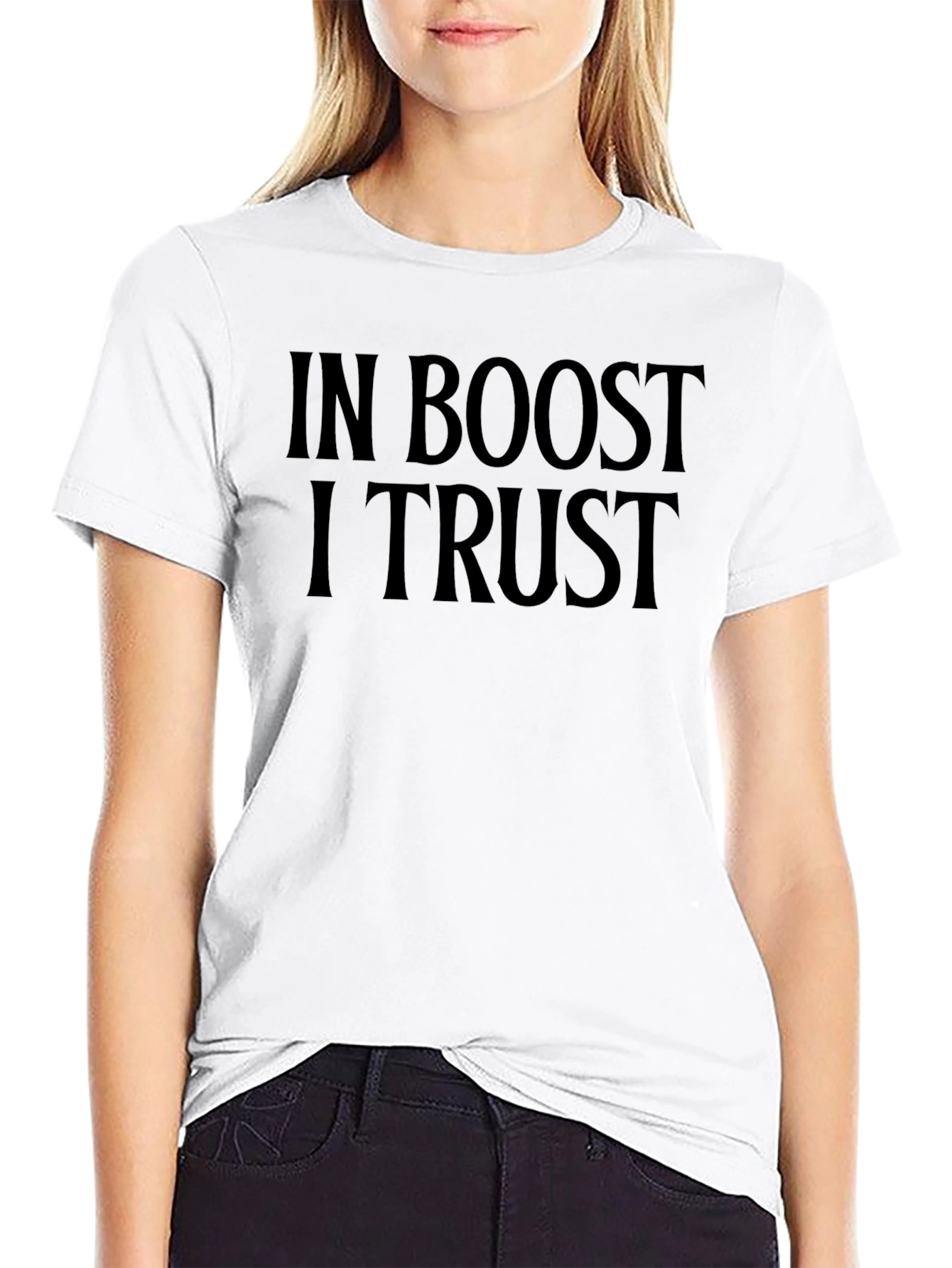 In Boost I Trust Black Graphic Tee