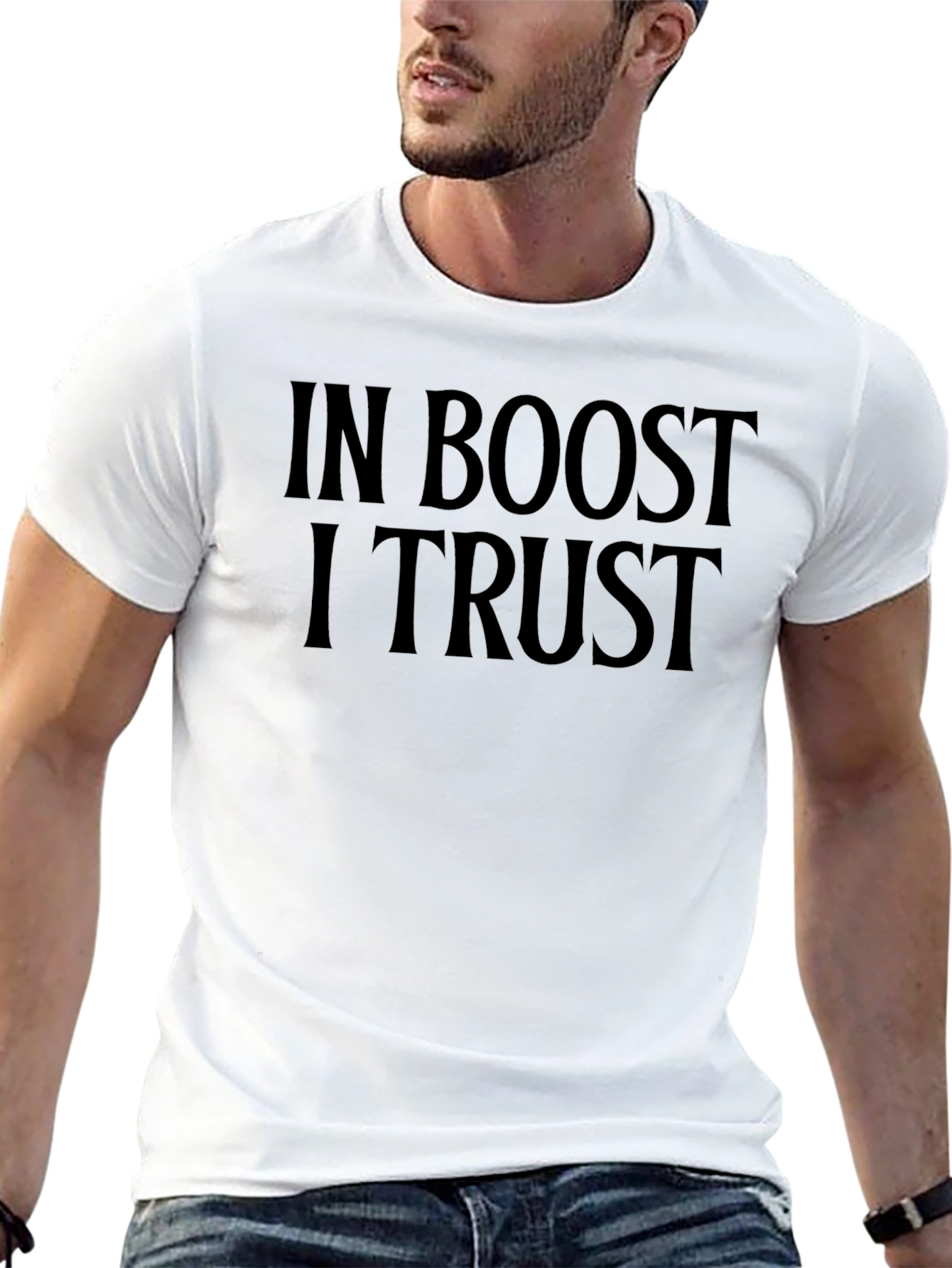 In Boost I Trust Black Graphic Tee