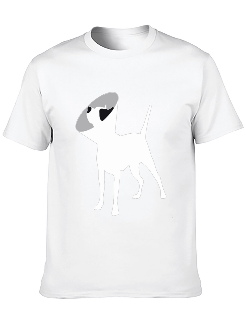 Dog Cone Graphic Tee - Black Cotton Comfort