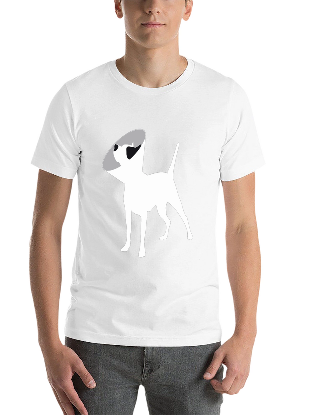 Dog Cone Graphic Tee - Black Cotton Comfort