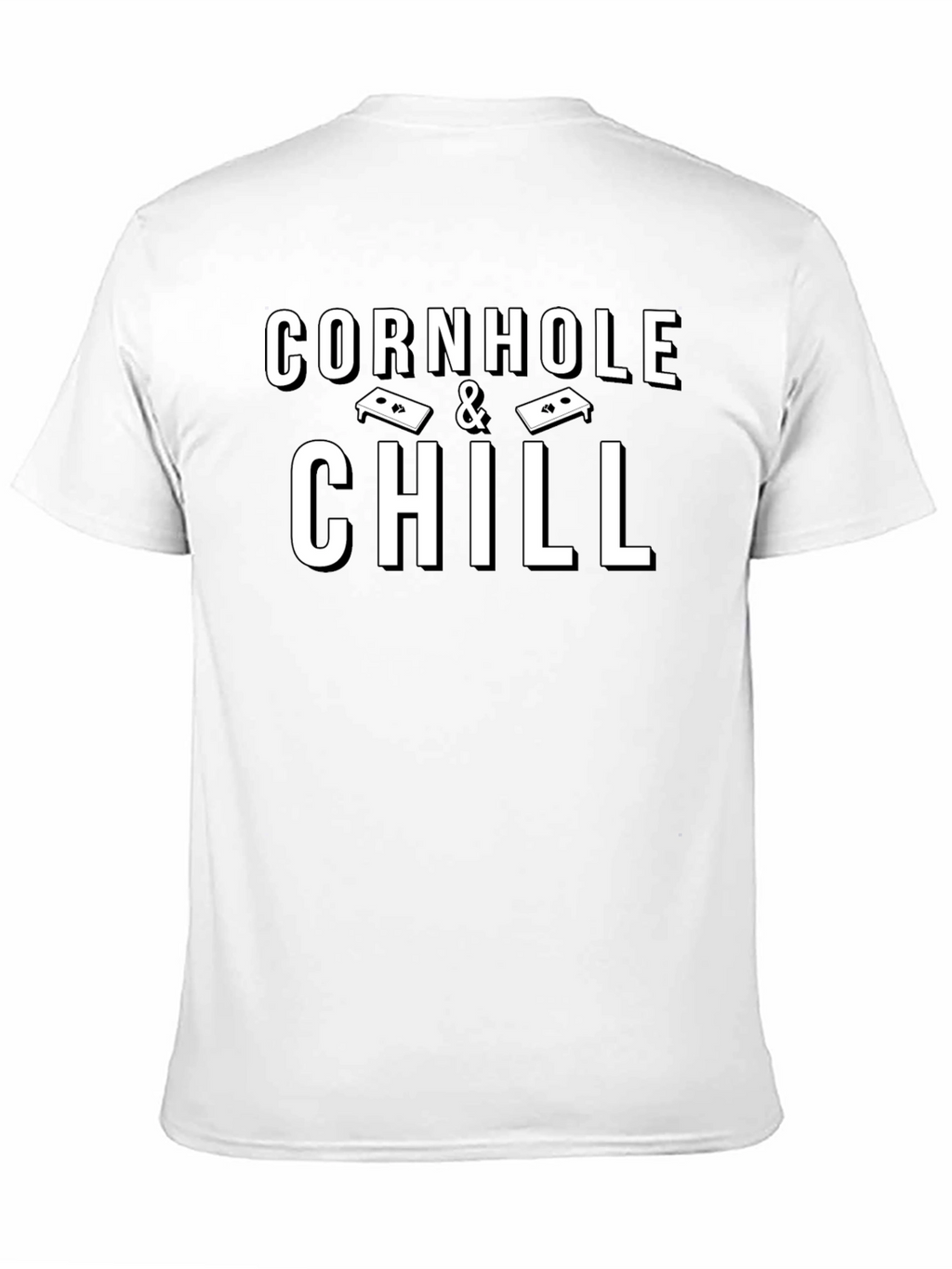 Cornhole & Chill Black Graphic T-Shirt