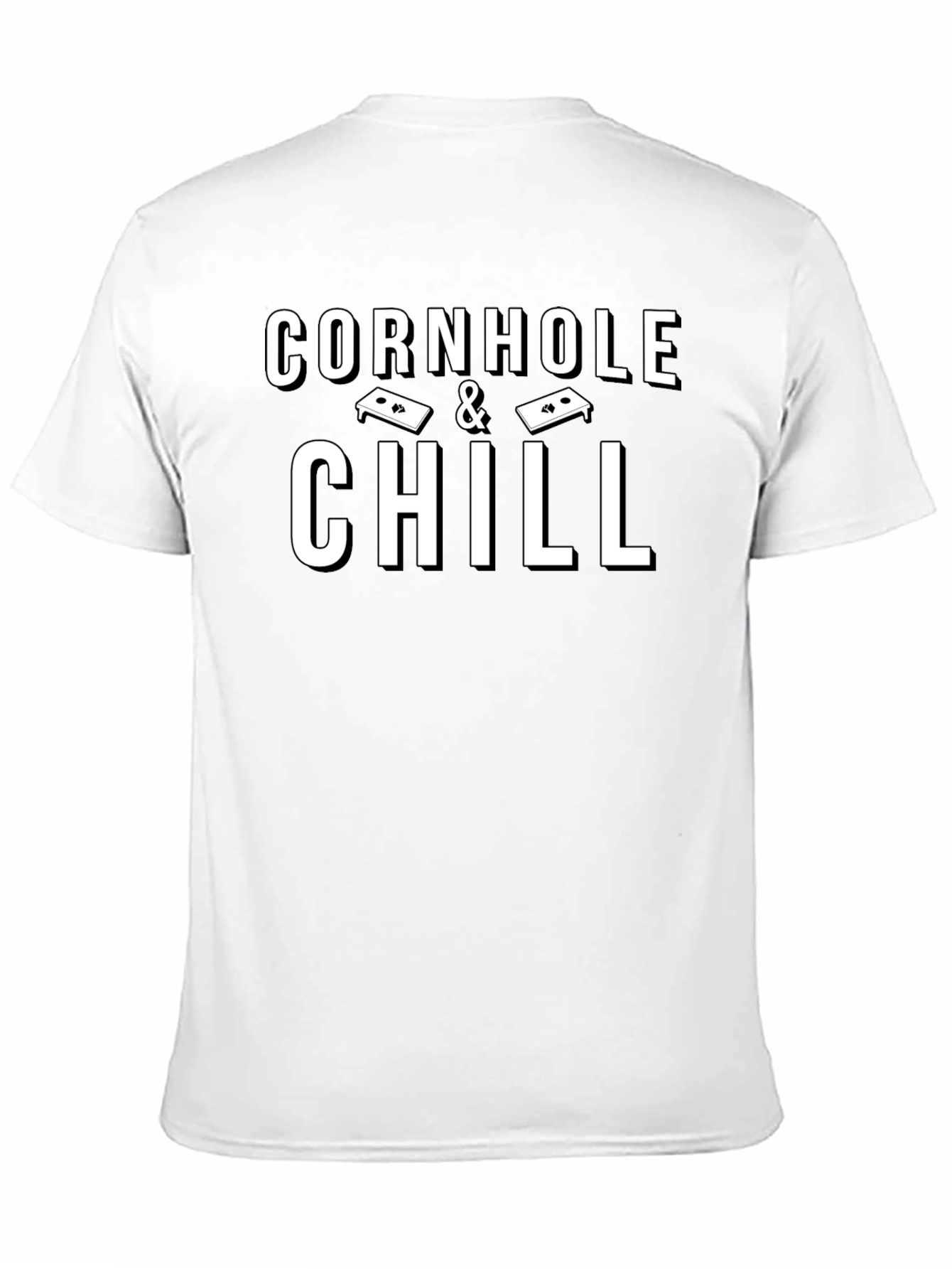 Cornhole & Chill Black Graphic T-Shirt