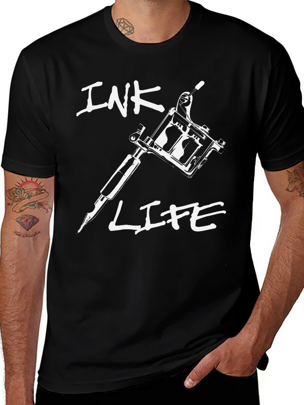 Ink Life Tattoo Artist Black Graphic Tee Shirt