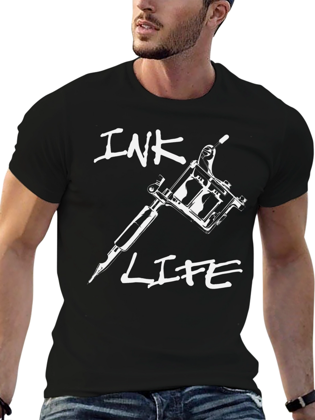 Ink Life Tattoo Artist Black Graphic Tee Shirt
