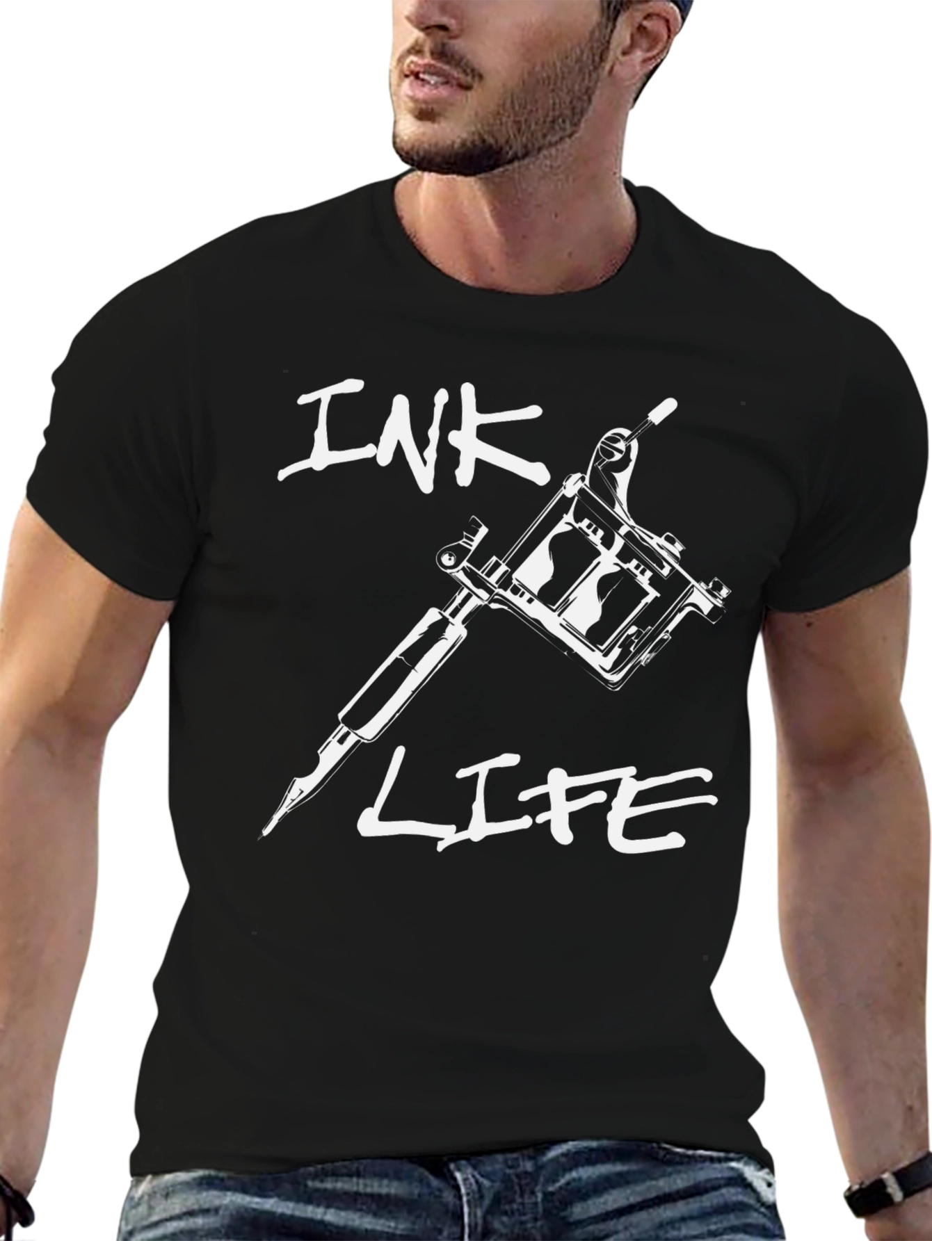 Ink Life Tattoo Artist Black Graphic Tee Shirt