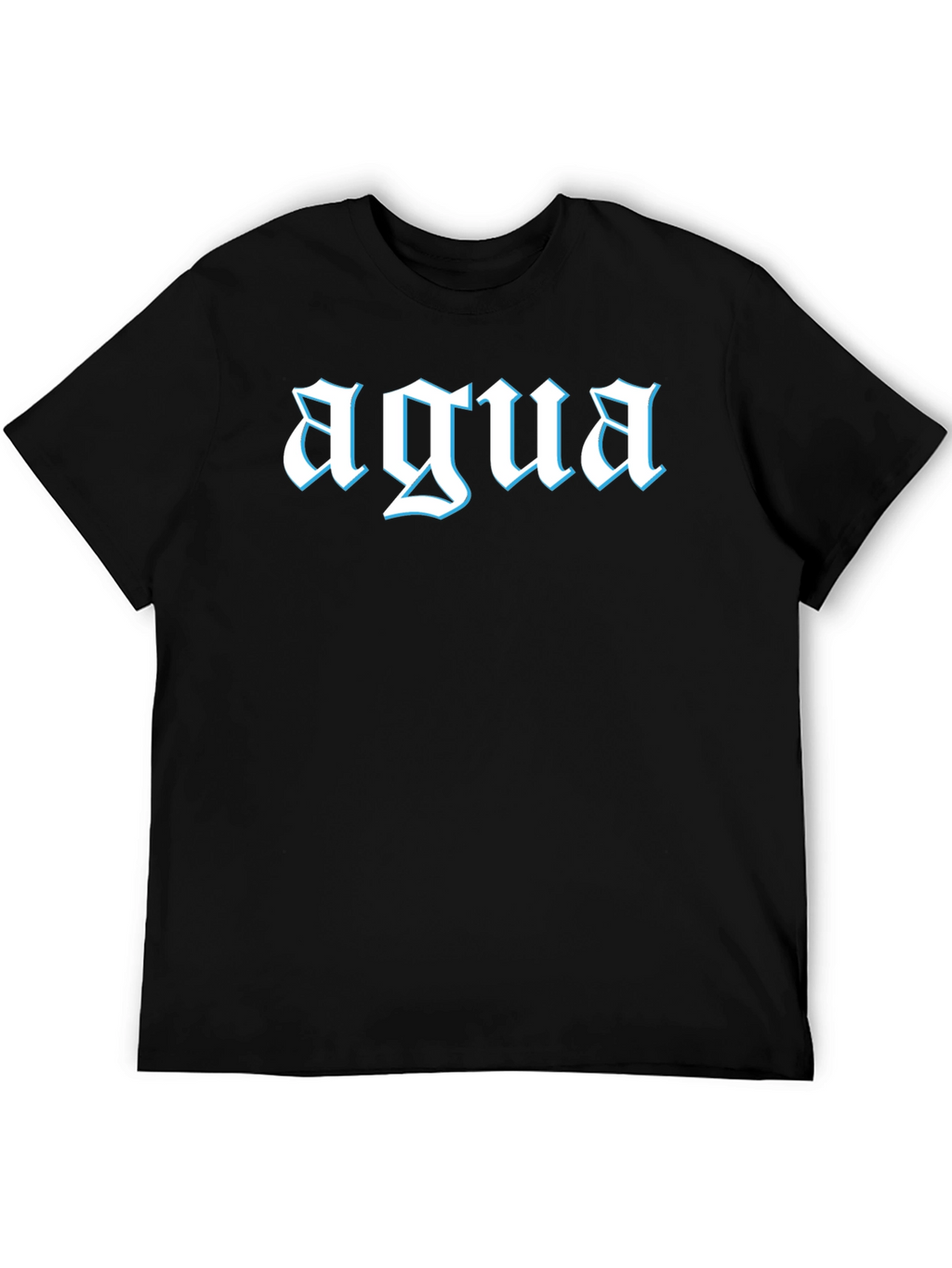 Agua Graphic Tee - Black Cotton T-Shirt