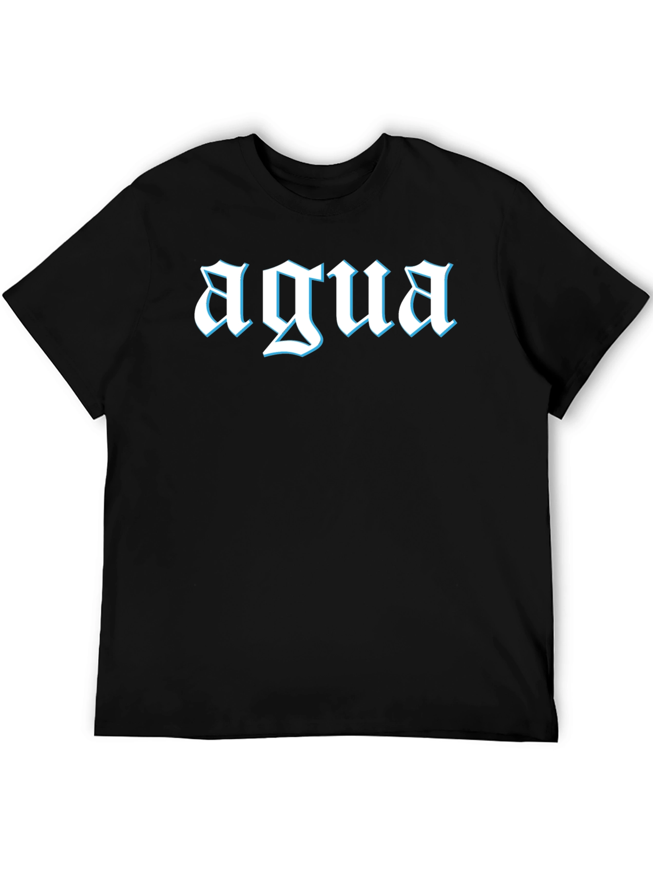 Agua Graphic Tee - Black Cotton T-Shirt