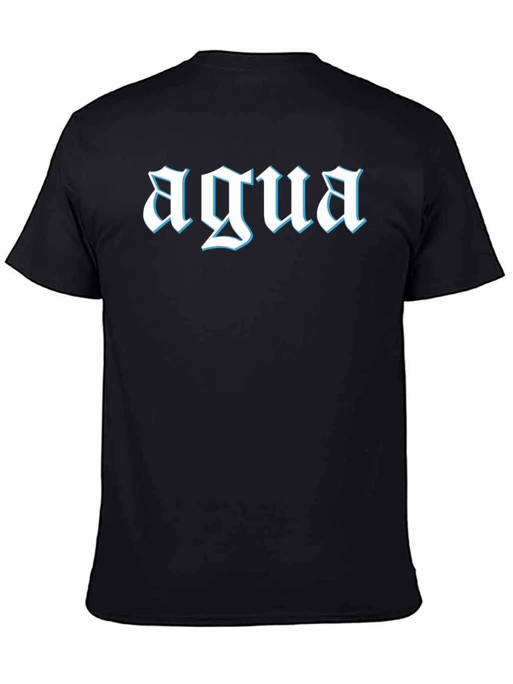 Agua Graphic Tee - Black Cotton T-Shirt
