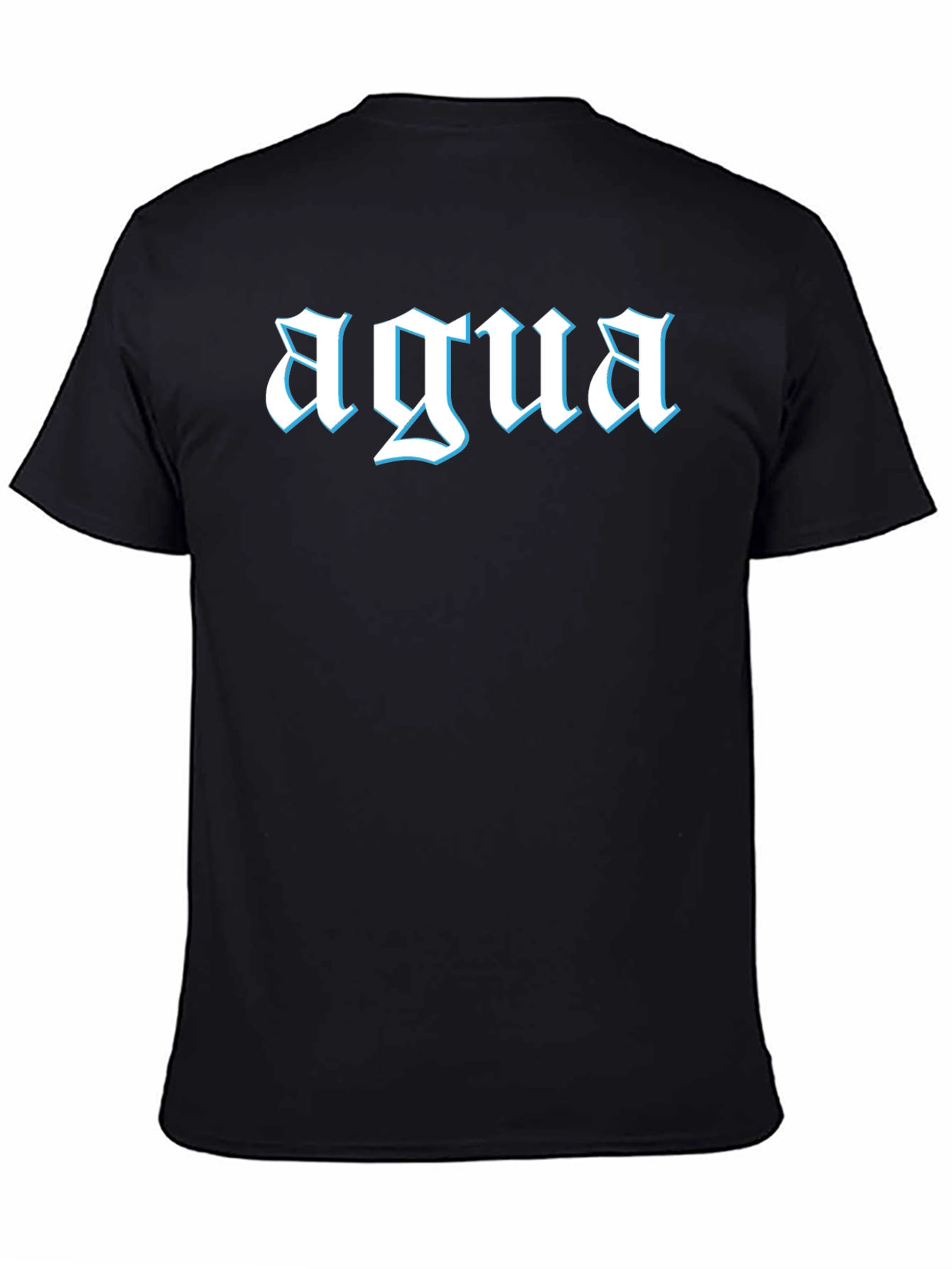 Agua Graphic Tee - Black Cotton T-Shirt