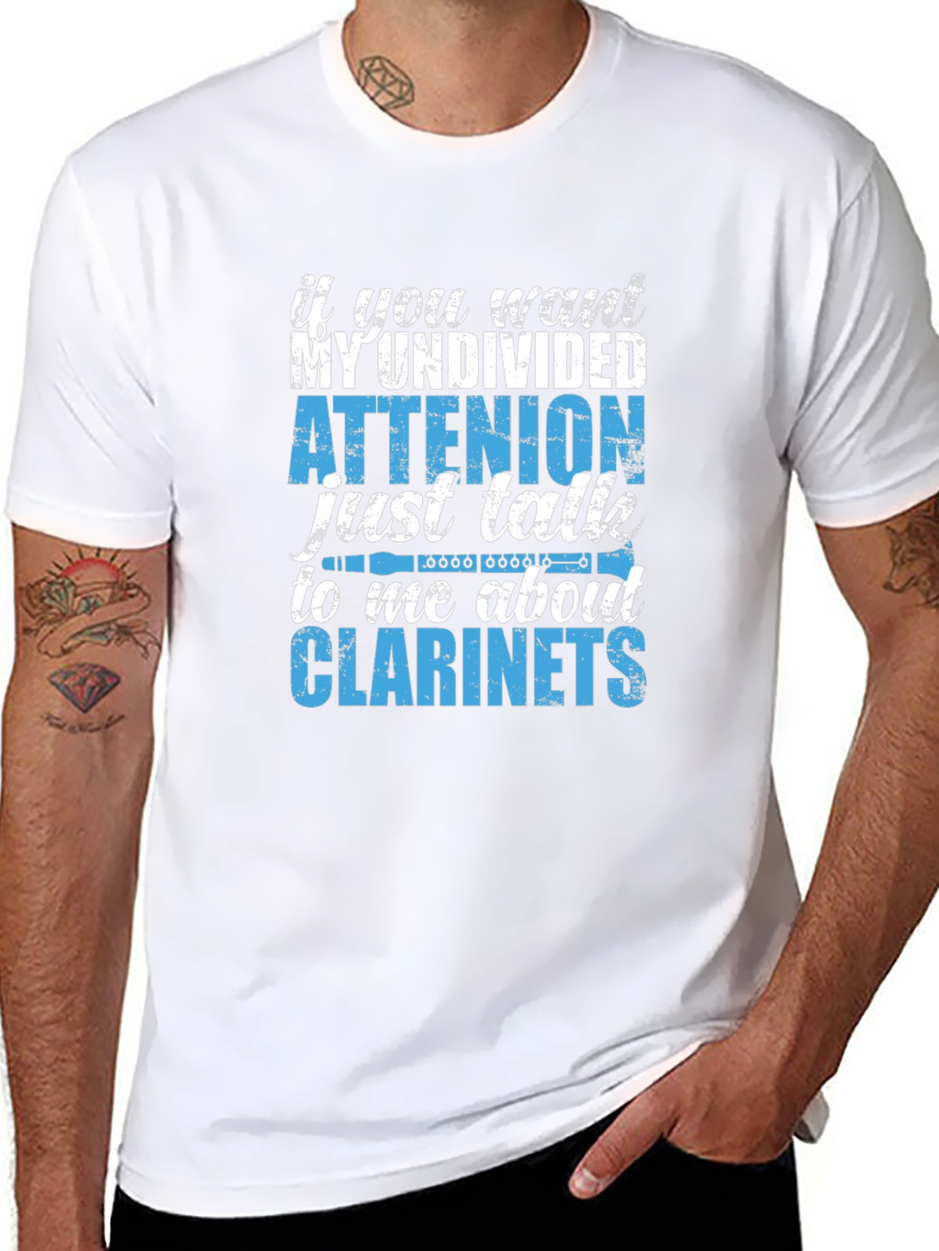 Clarinet Lover T-Shirt - Undivided Attention