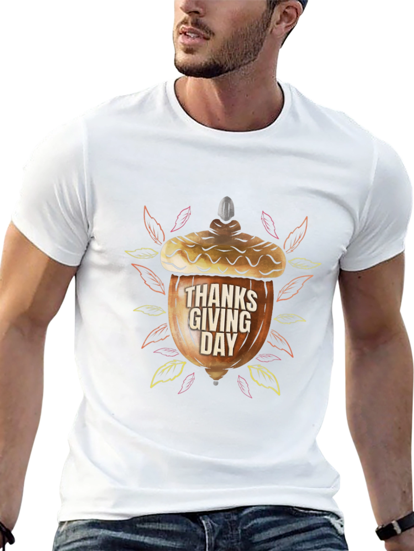 Thanksgiving Acorn Graphic T-Shirt
