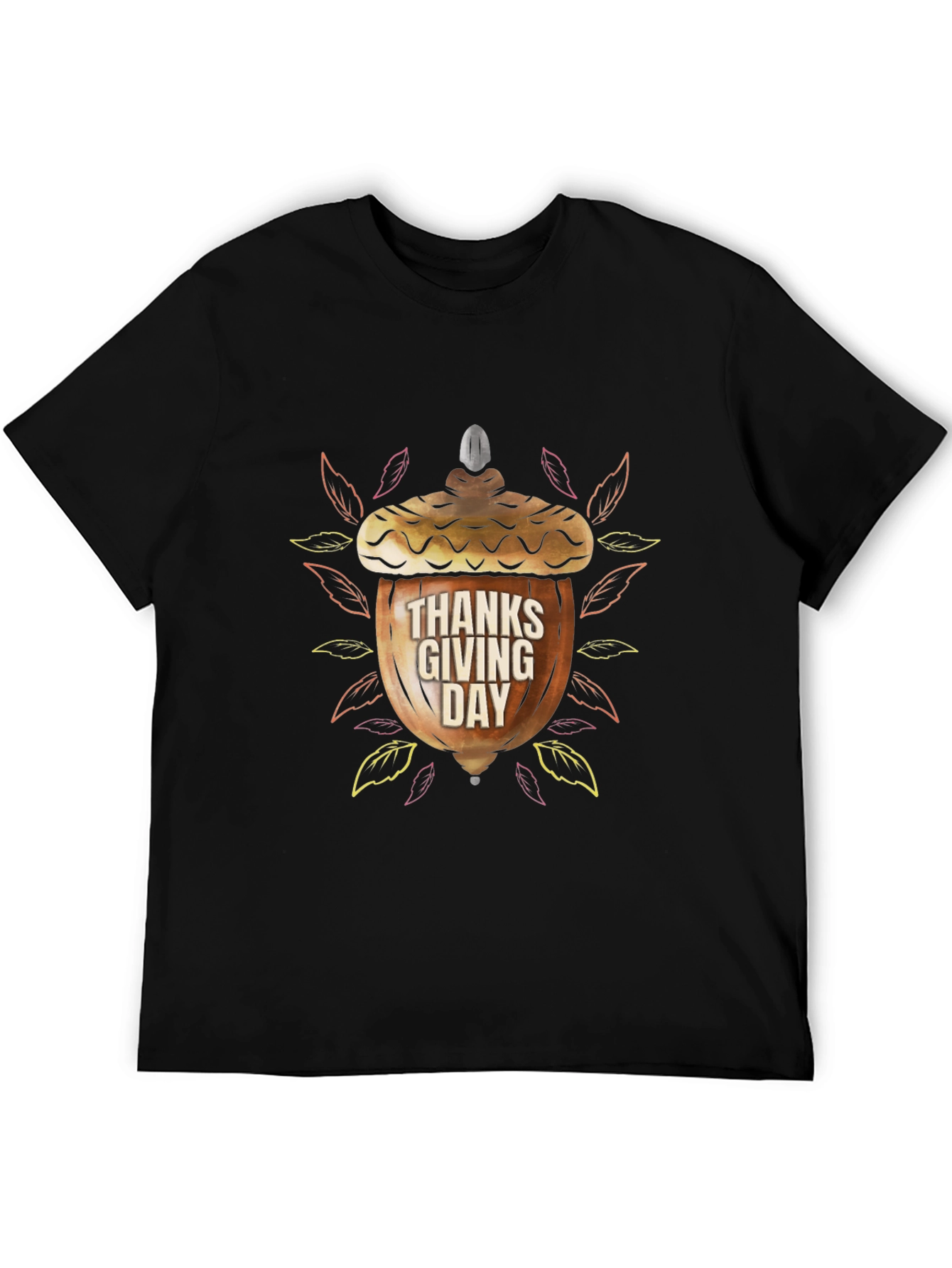 Thanksgiving Acorn Graphic T-Shirt