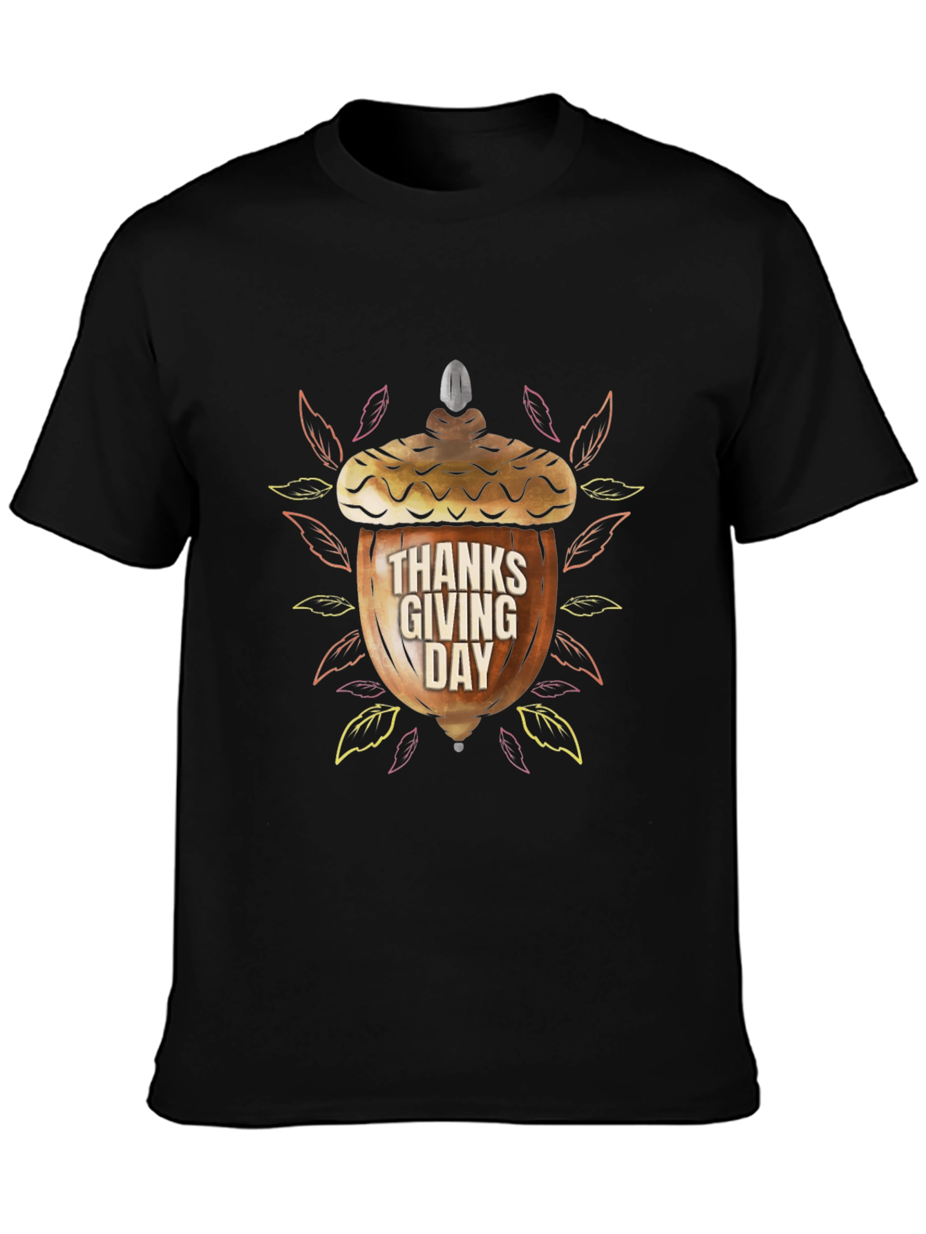 Thanksgiving Acorn Graphic T-Shirt
