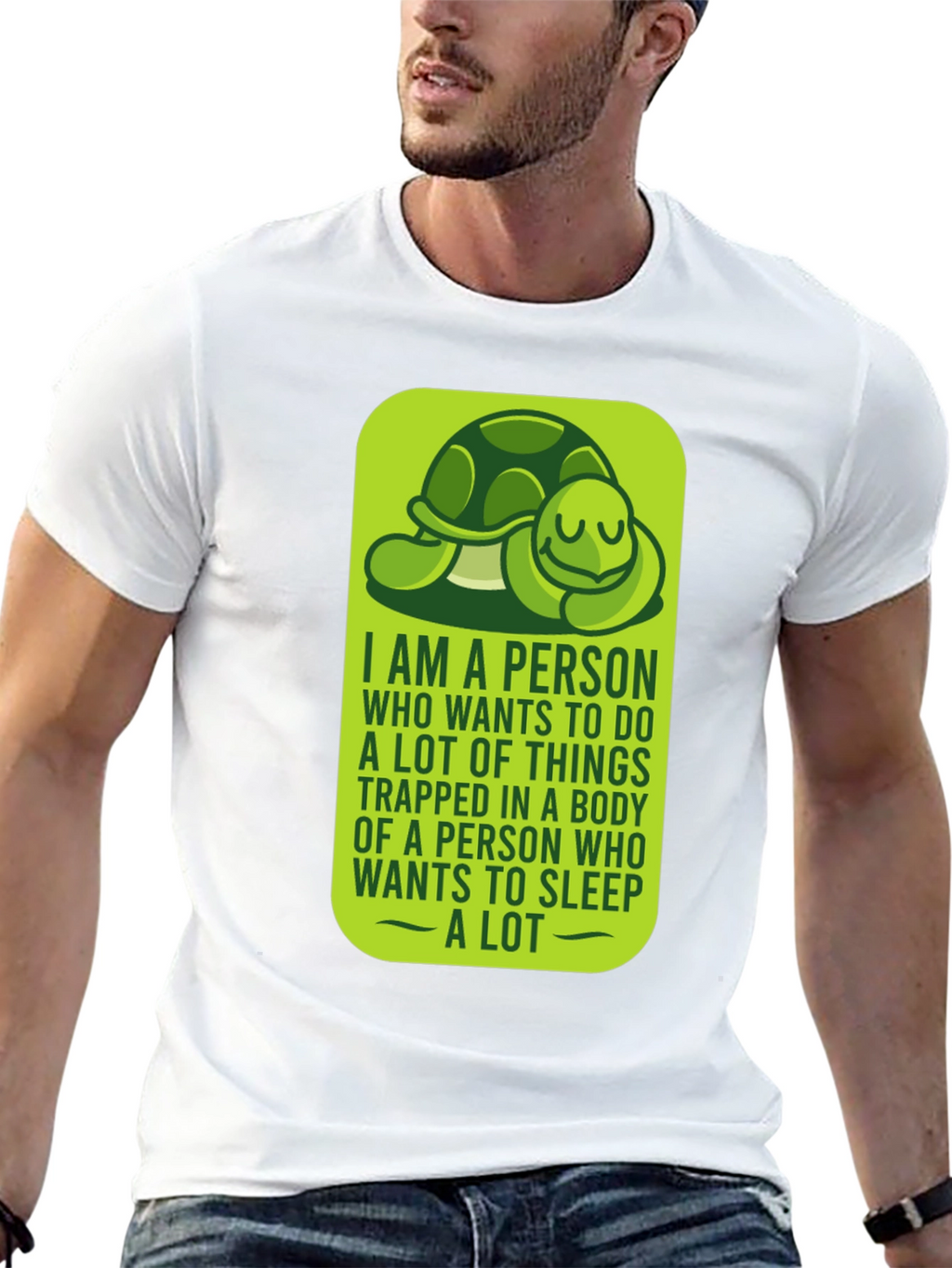 Funny Turtle Graphic T-Shirt - Introvert Sleep Lover Tee