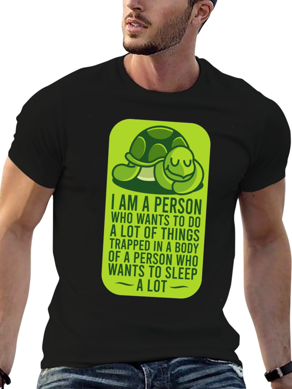 Funny Turtle Graphic T-Shirt - Introvert Sleep Lover Tee