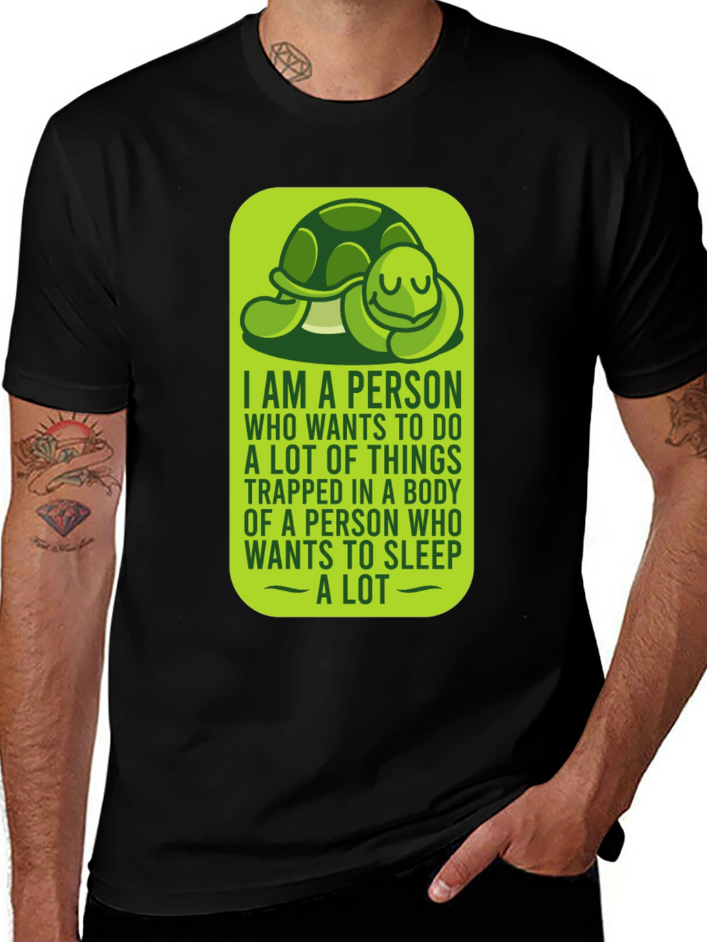 Funny Turtle Graphic T-Shirt - Introvert Sleep Lover Tee