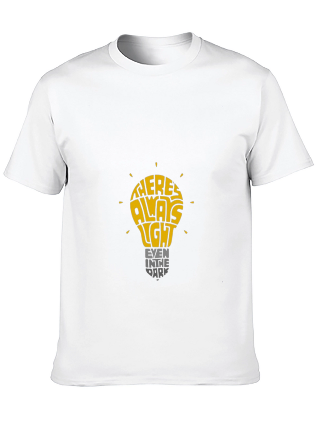 Inspirational Lightbulb Graphic T-Shirt - Always Light