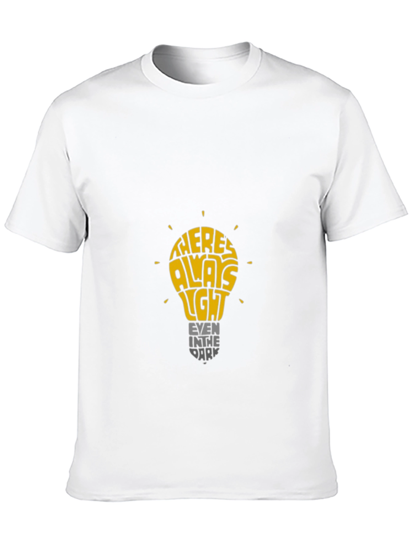 Inspirational Lightbulb Graphic T-Shirt - Always Light