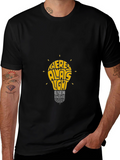 Inspirational Lightbulb Graphic T-Shirt - Always Light