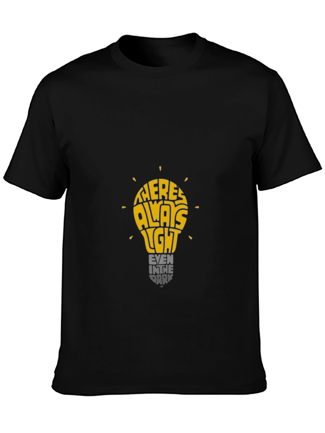 Inspirational Lightbulb Graphic T-Shirt - Always Light