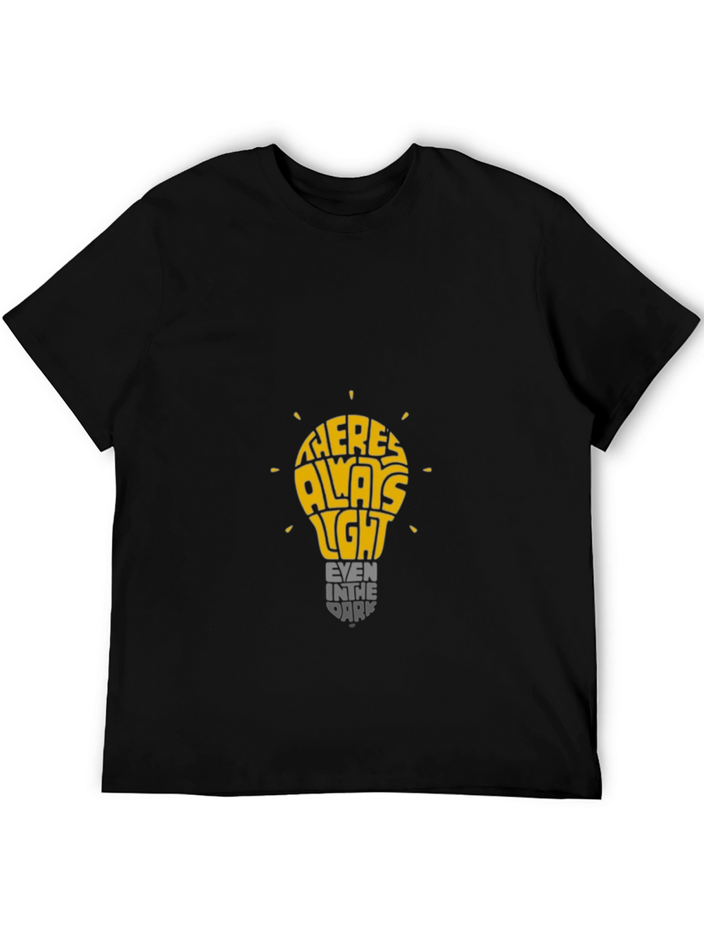 Inspirational Lightbulb Graphic T-Shirt - Always Light