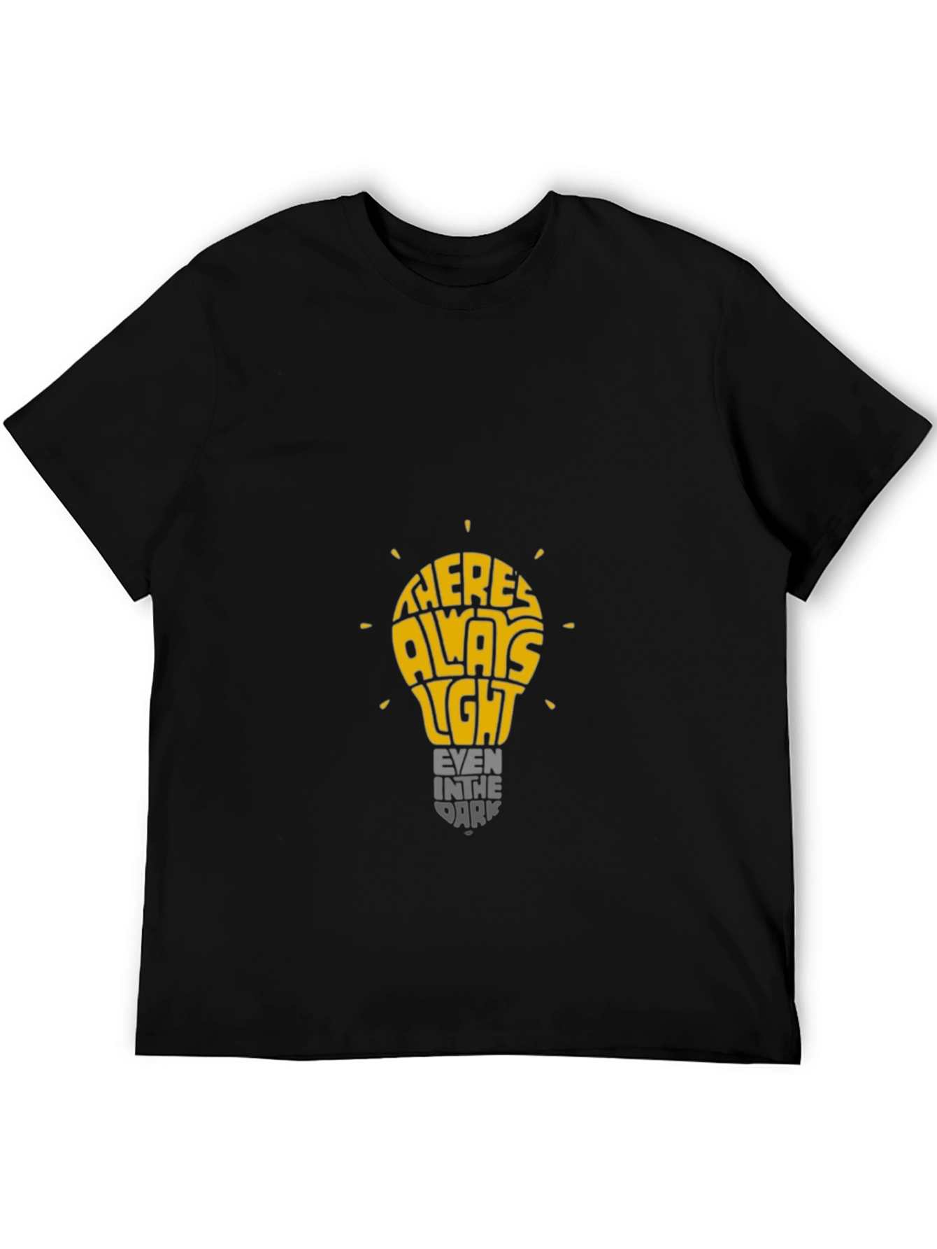 Inspirational Lightbulb Graphic T-Shirt - Always Light