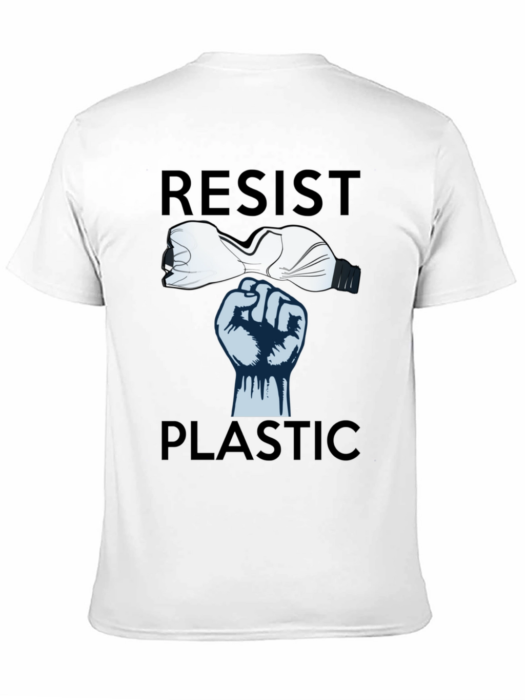 Resist Plastic Graphic Tee - Eco-Friendly Statement