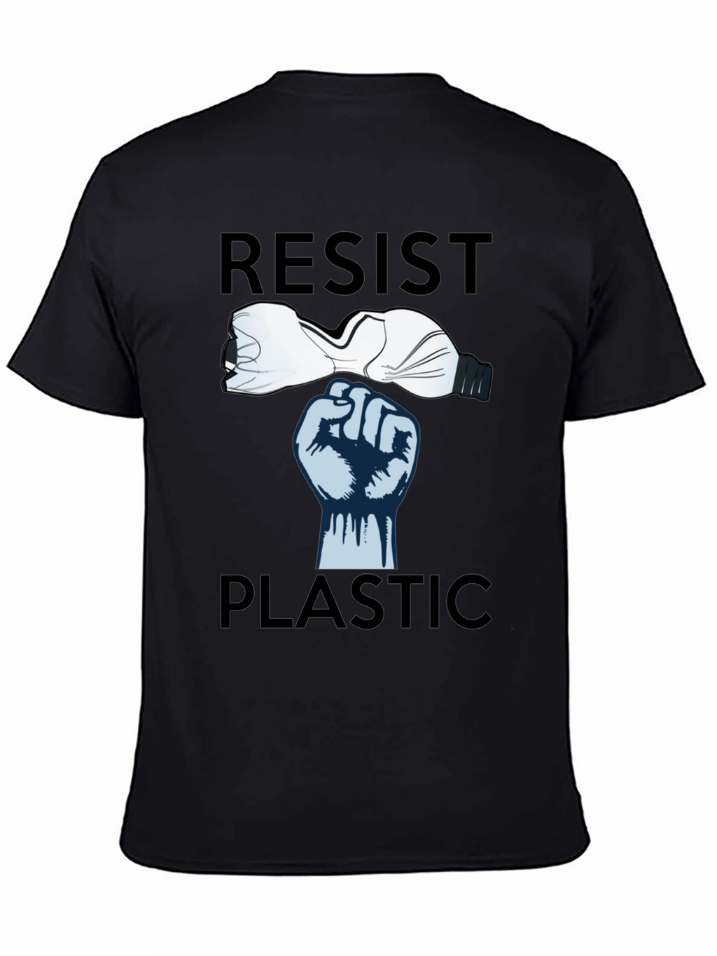 Resist Plastic Graphic Tee - Eco-Friendly Statement