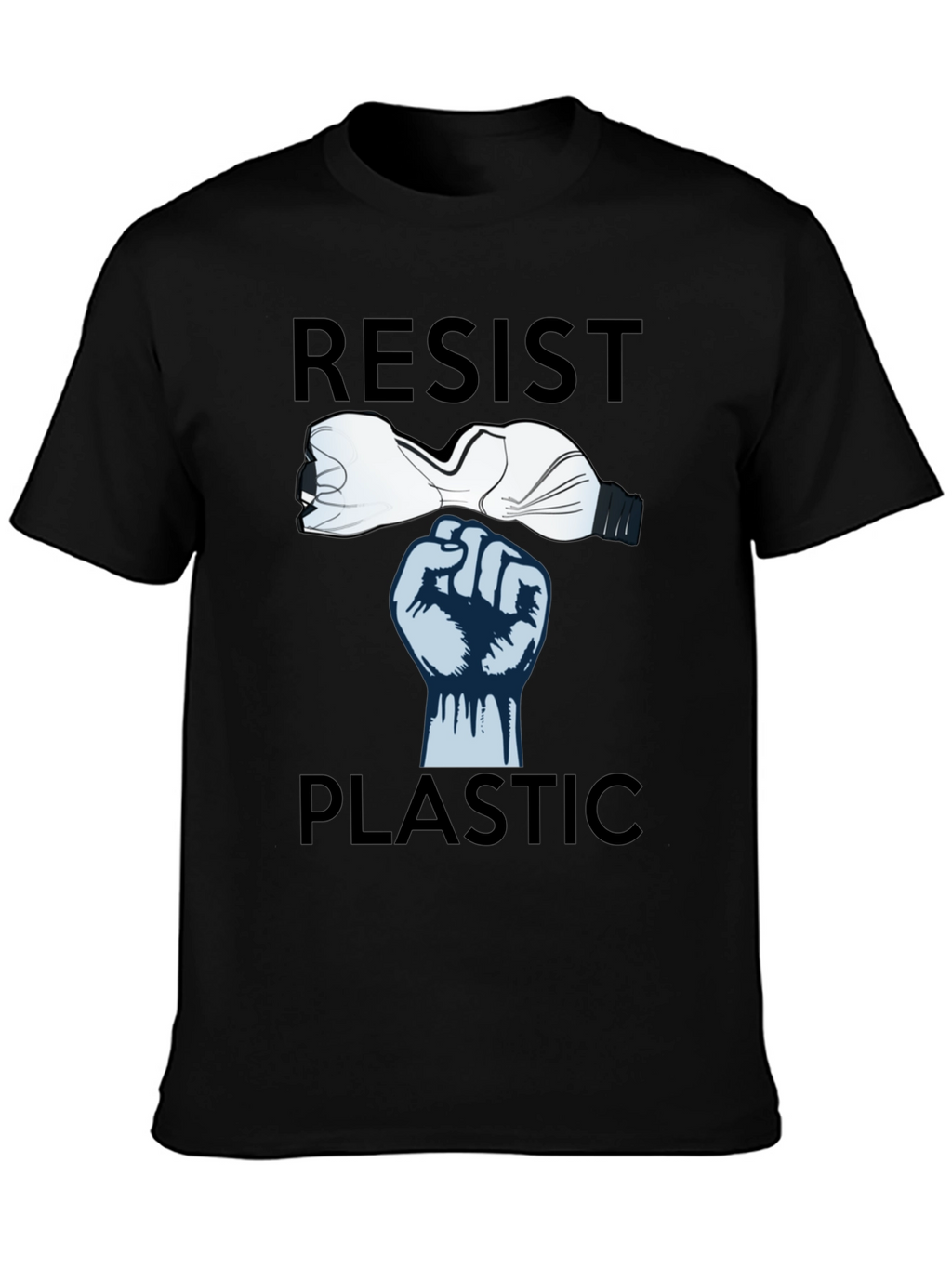Resist Plastic Graphic Tee - Eco-Friendly Statement