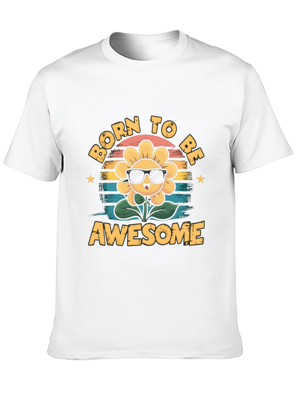Born To Be Awesome Sunflower Graphic Tee