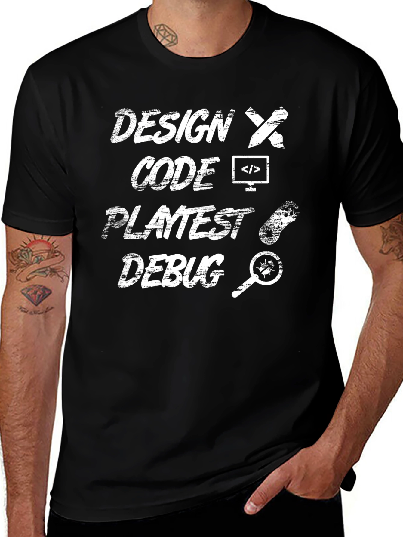 Design Code Playtest Debug Programmer T-Shirt