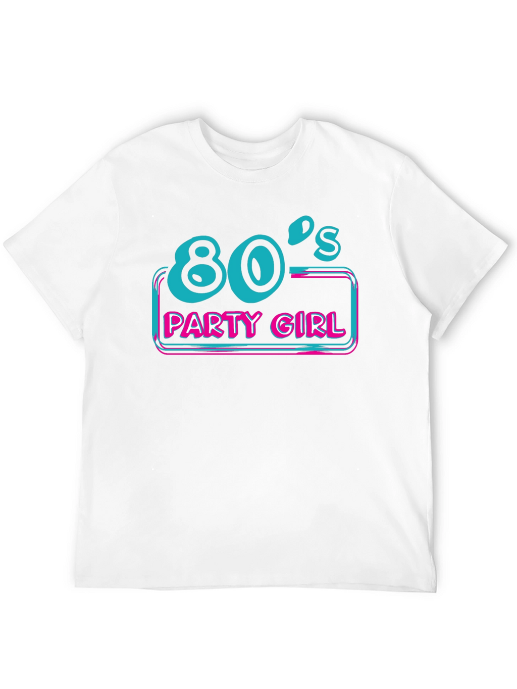 80s Party Girl Tee - Retro Style Graphic Print