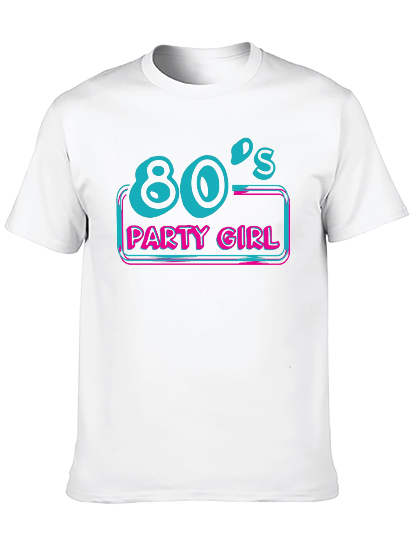 80s Party Girl Tee - Retro Style Graphic Print
