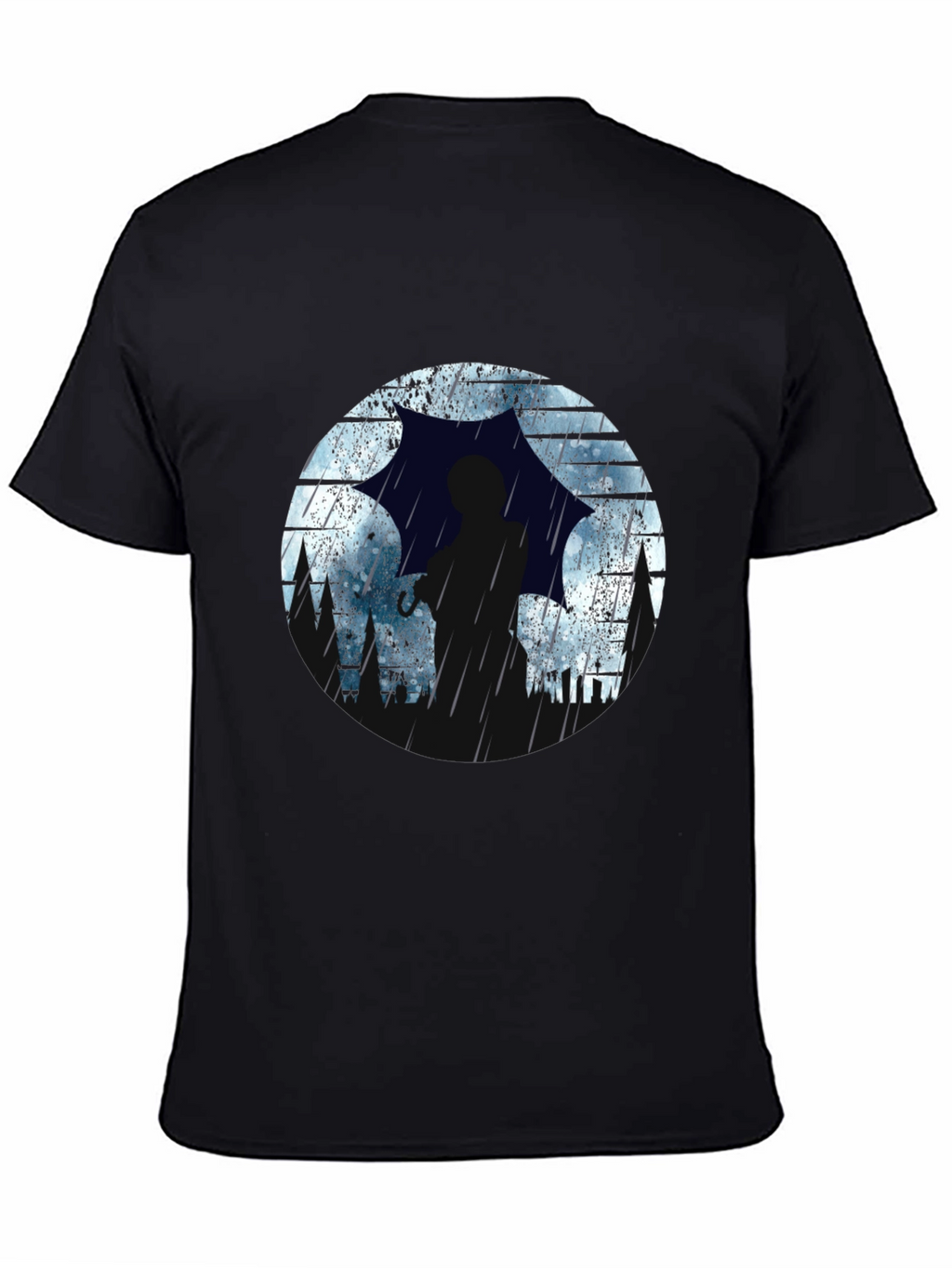 Rainy Silhouette Graphic T-Shirt