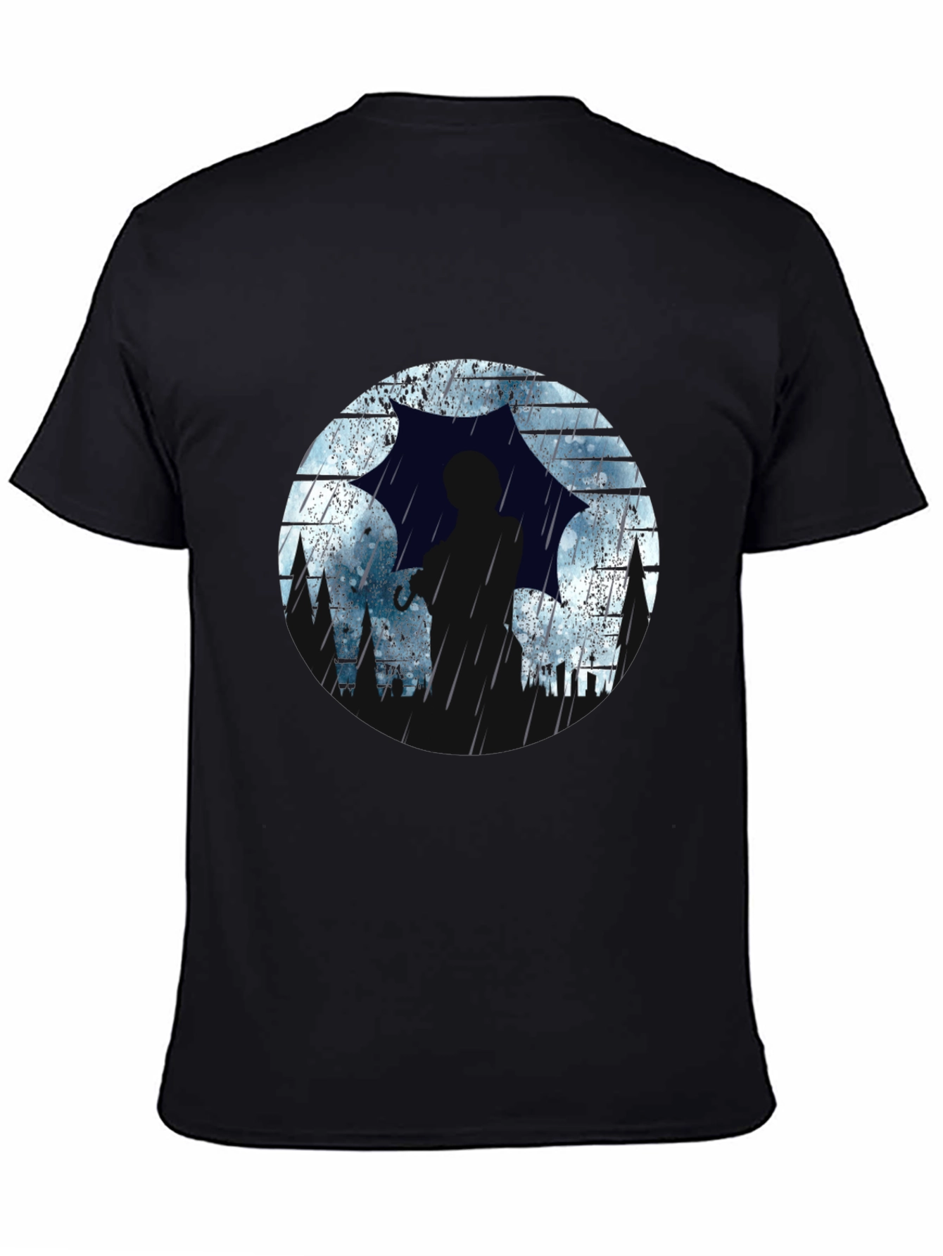 Rainy Silhouette Graphic T-Shirt