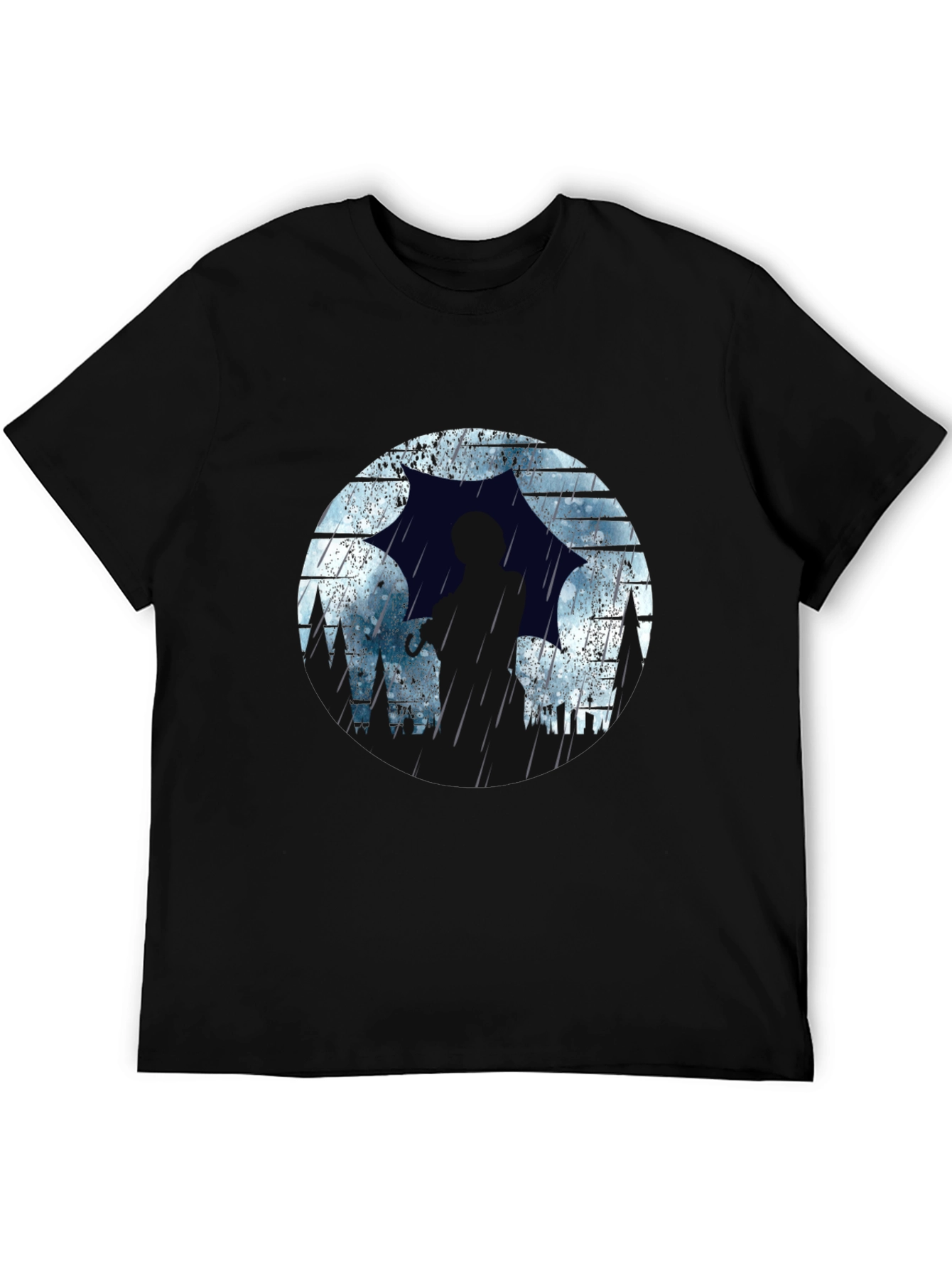 Rainy Silhouette Graphic T-Shirt