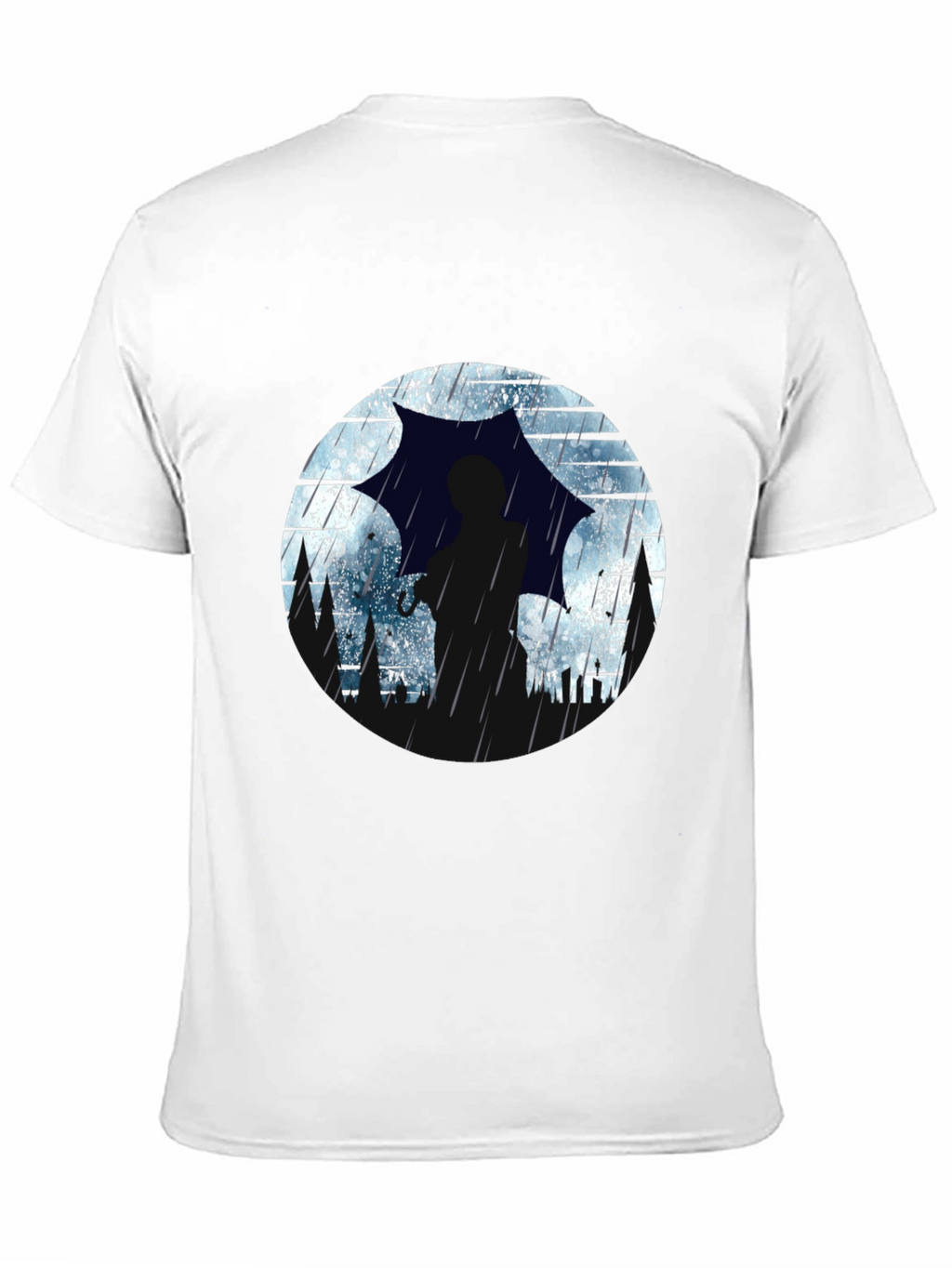 Rainy Silhouette Graphic T-Shirt