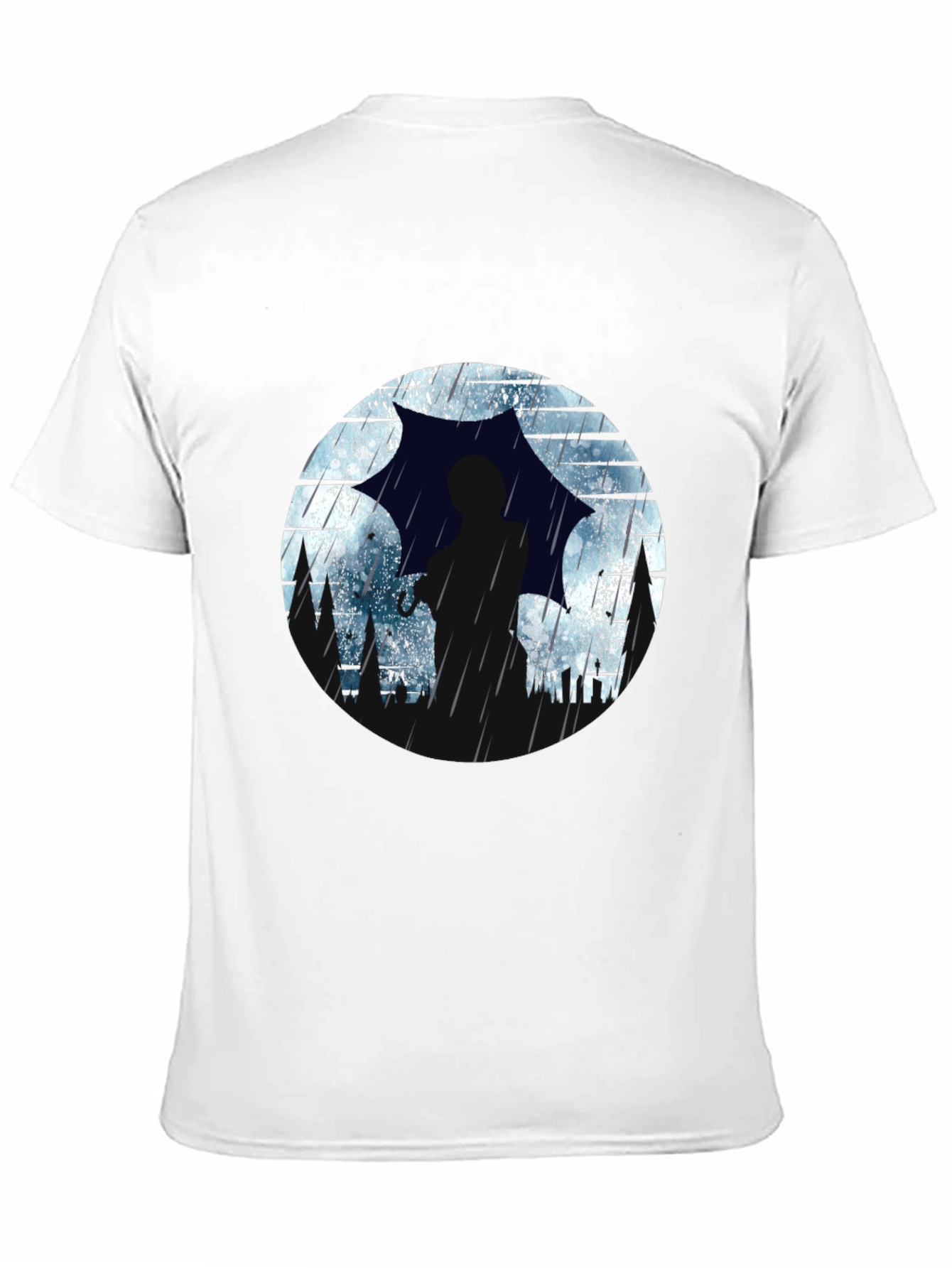 Rainy Silhouette Graphic T-Shirt