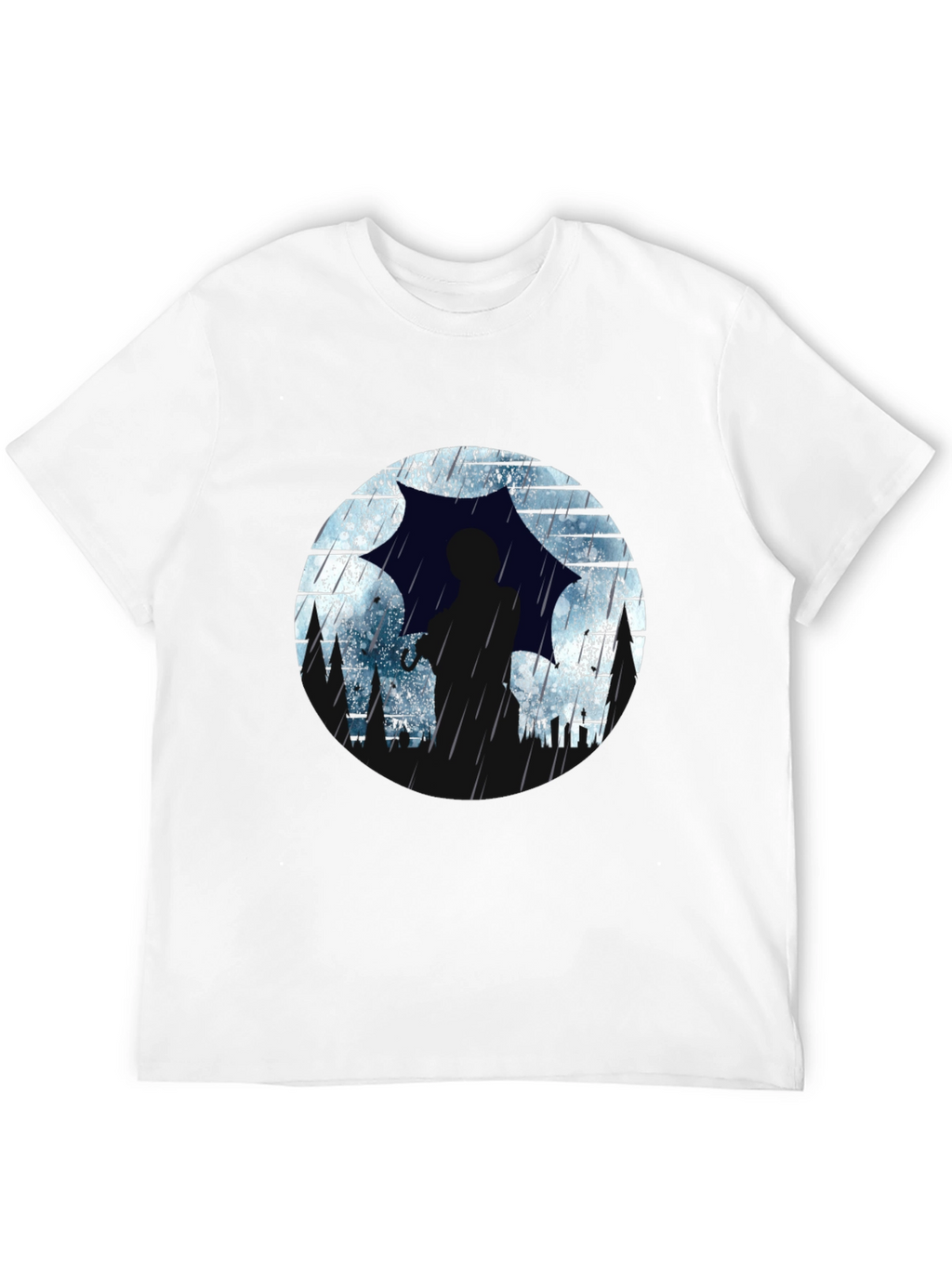 Rainy Silhouette Graphic T-Shirt