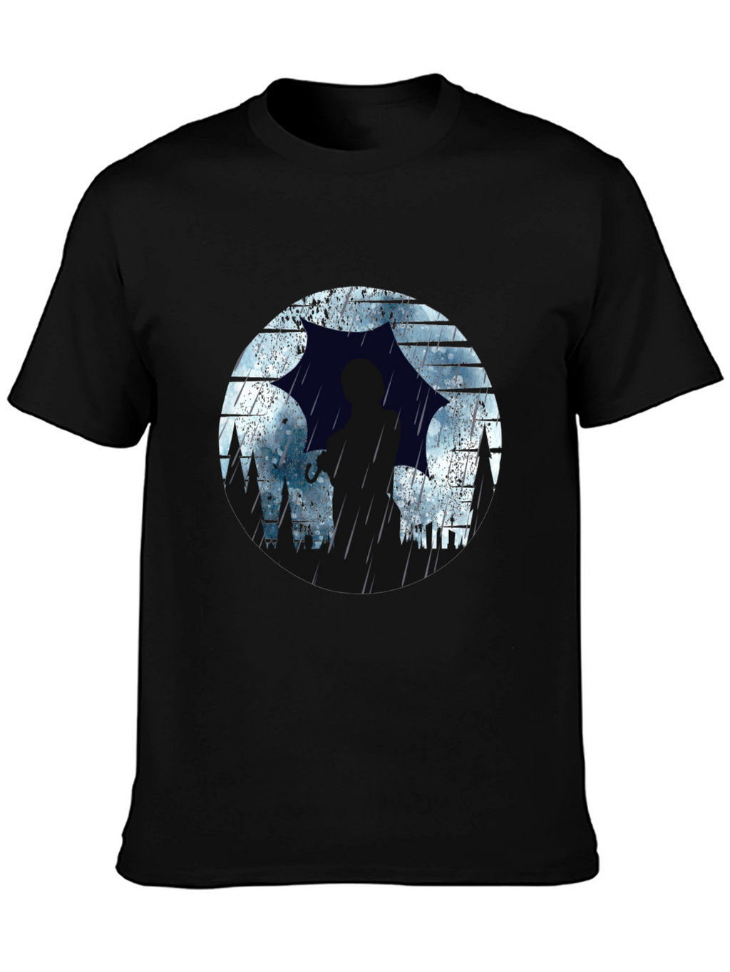 Rainy Silhouette Graphic T-Shirt