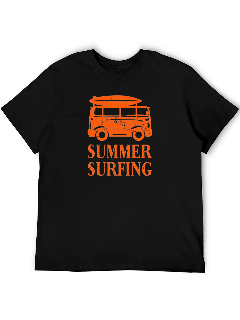 Summer Surfing Black T-Shirt